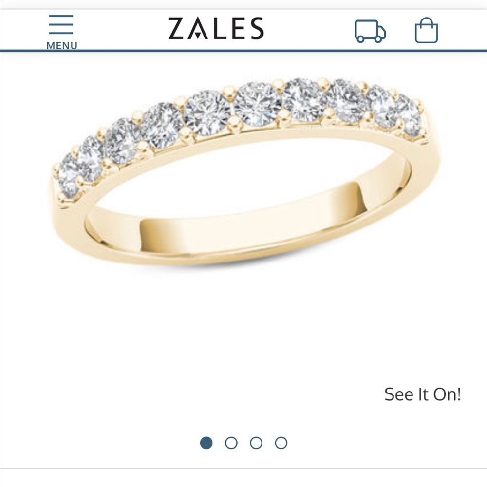 10K yellow gold diamond wedding band